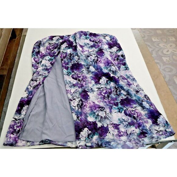 Dress the Population Sz Small Purple Jaclyn Floral-Print Chiffon Maxi Dress $268 - Picture 10 of 13